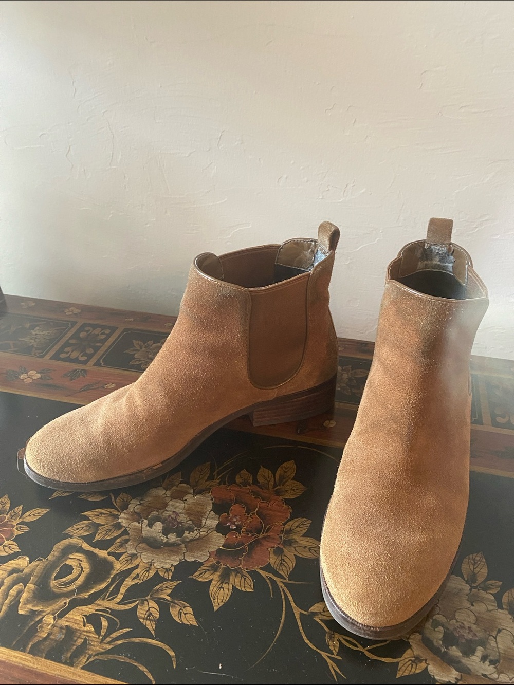 Cole Haan Women's Suede Chelsea Booties in Light Brown